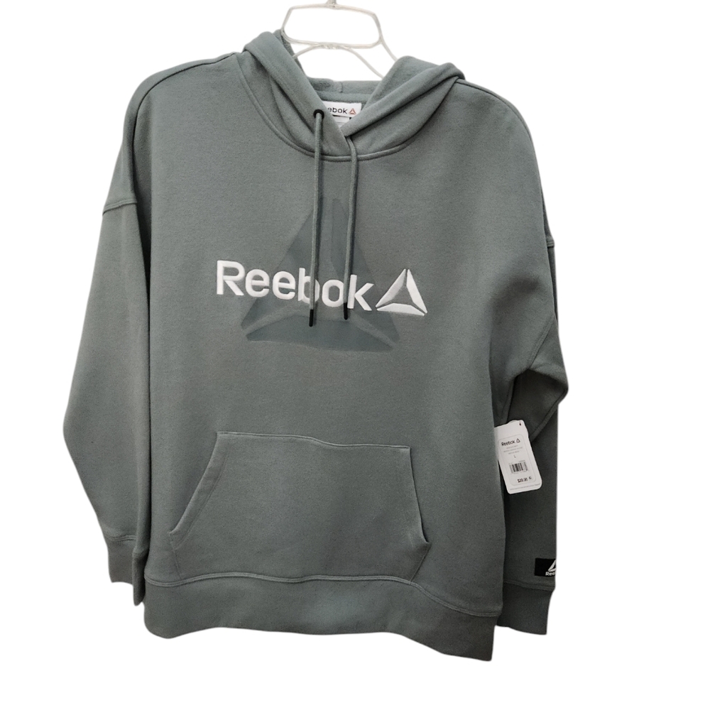 NWT Reebok Athletic‎ Olive Green Sweatshirt Hoodie Size Large